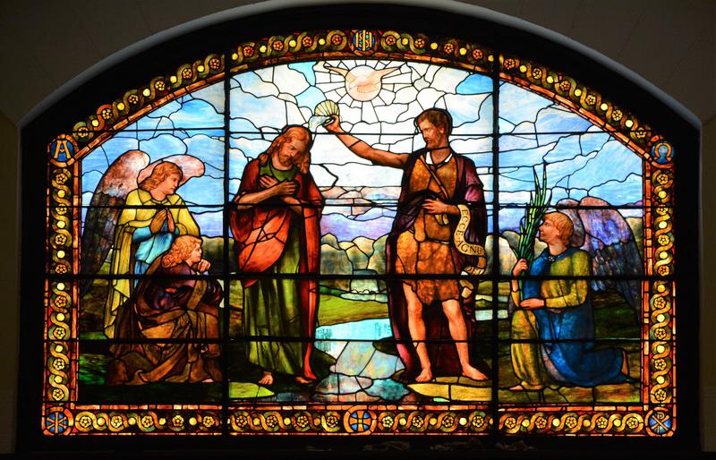 Whitaker Memorial Window:  Baptism of Christ
