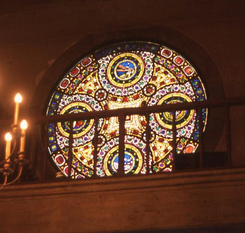 Parkhurst Commemorative Window:  rose medallion window