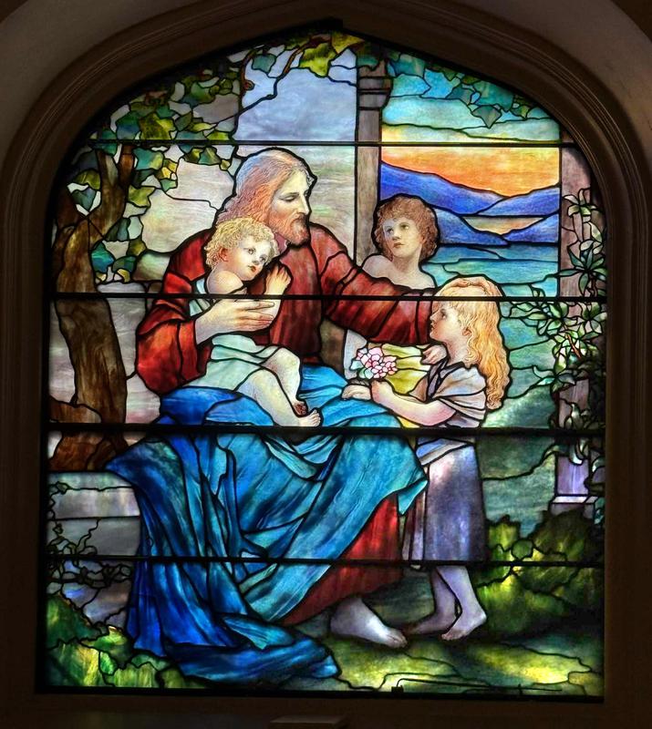 Schott Memorial Window:  Christ Blessing Children
