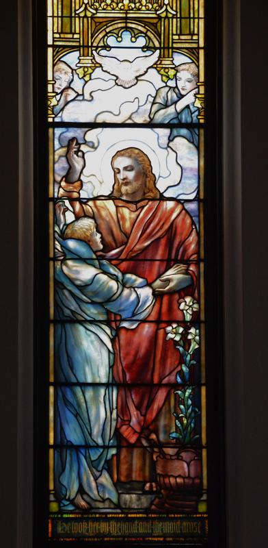 McIntosh Memorial Window:  He Took Her by the Hand and the Maid Arose