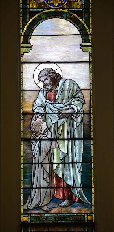 Spare Memorial Window:  Christ Blessing Little Children