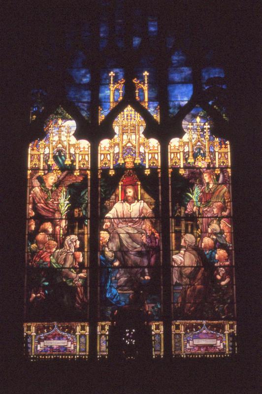 Hostetter and DuPuy Memorial Window:  Christ Blessing Little Children