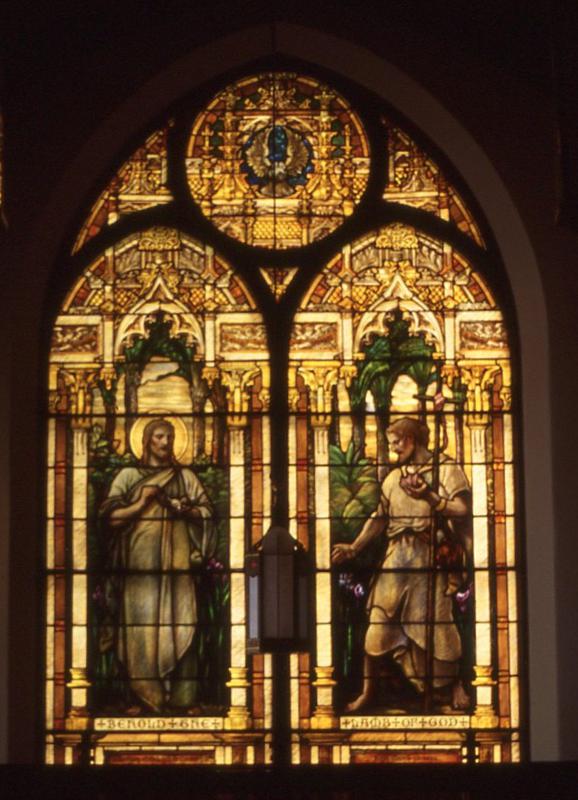 Clarke Memorial Window:  Behold the Lamb of God