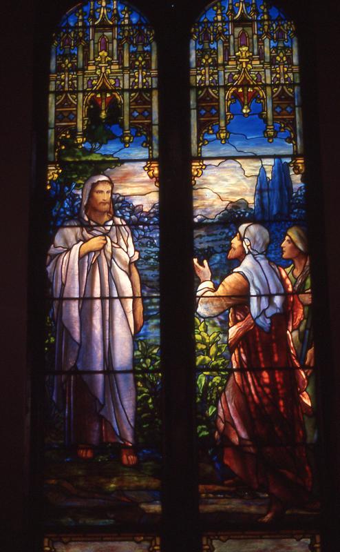 Rockwell Memorial Window:  Christ on the Road to Emmaus