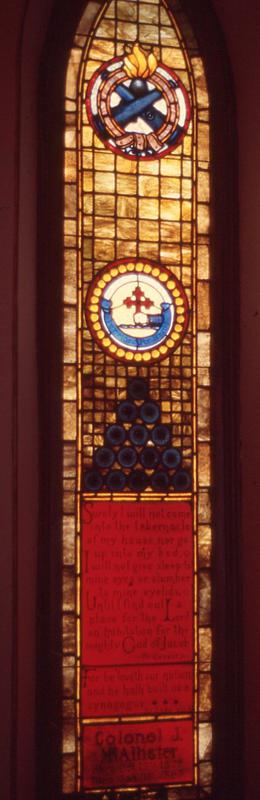 McAllister Memorial Window:  Per Mare, Per Terras