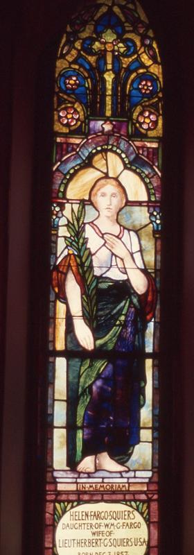 Squiers Memorial Window:  Woman with Palm