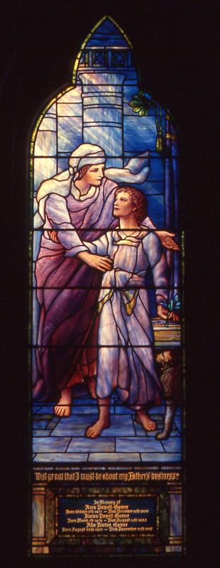 Gomer Memorial Window:  Boy Christ in the Temple