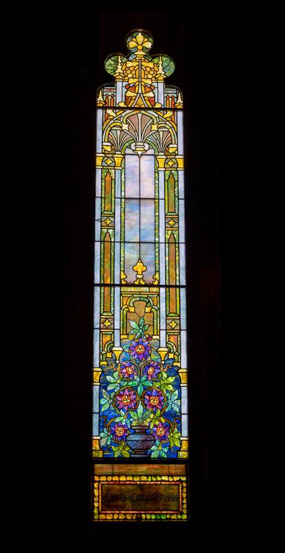 Brooks and Ames Memorial Window:  Shadow of Darkness