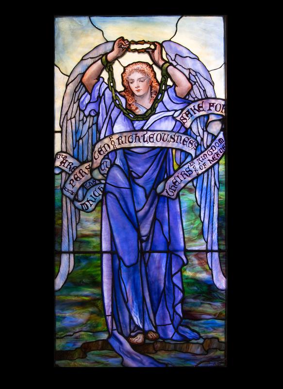 Halloran Memorial Windows:  Beatitudes of the Sermon on the Mount: Blessed are the Persecuted