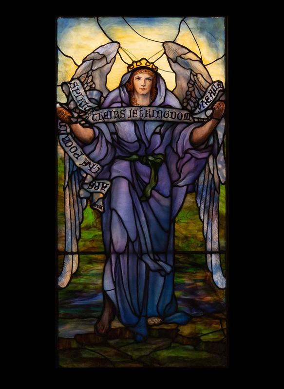 Halloran Memorial Windows:  Beatitudes of the Sermon on the Mount: Blessed are the Poor in Spirit