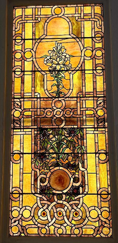 Byrd Memorial Window:  Easter Lilies