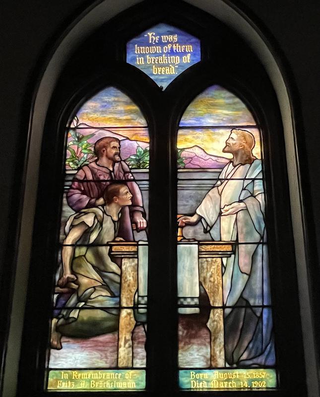 Bröckelmann Memorial Window:  Supper at Emmaus