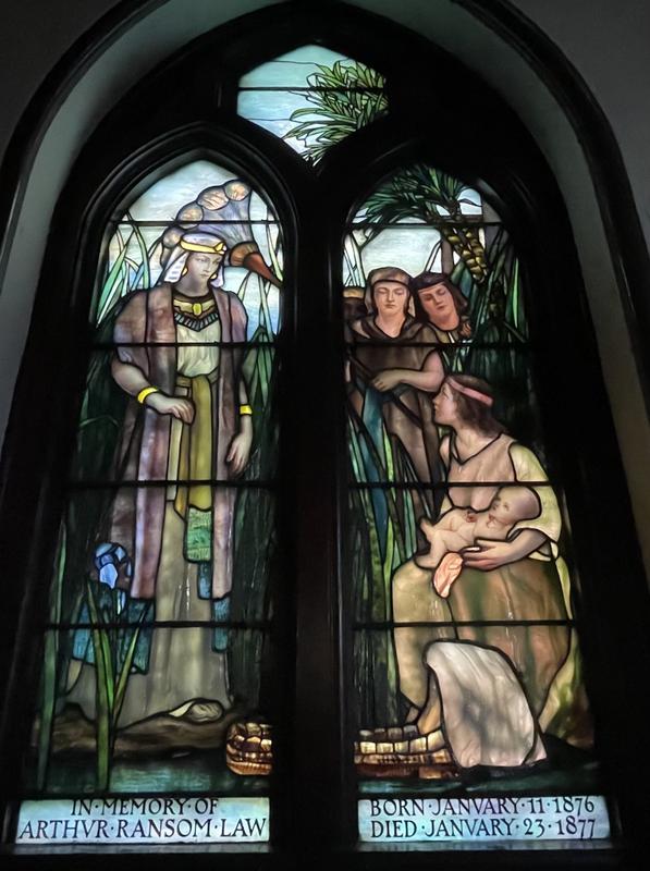 Law Memorial Window:  Moses in the Bulrushes