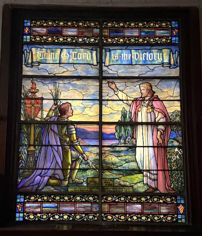 Higgins Memorial Window:  Thine, O Lord, Is the Victory