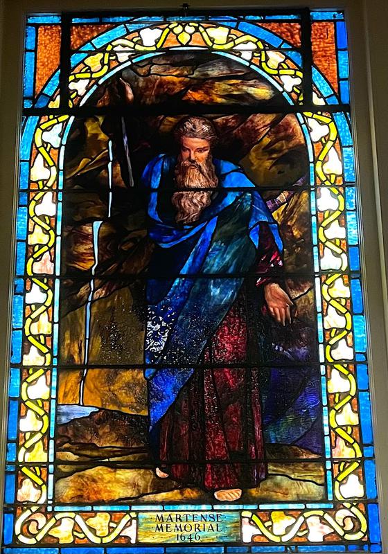 Martense Memorial Window:  Moses Striking the Rock