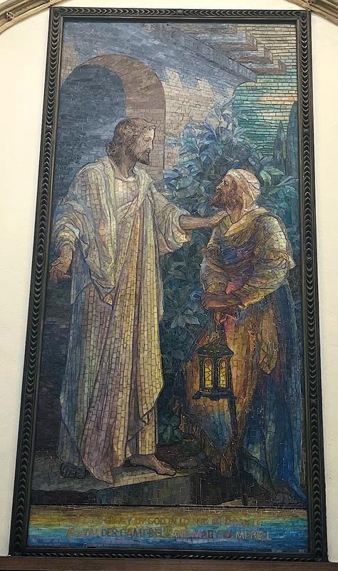 Campbell Memorial Mosaic:  Jesus and Nicodemus