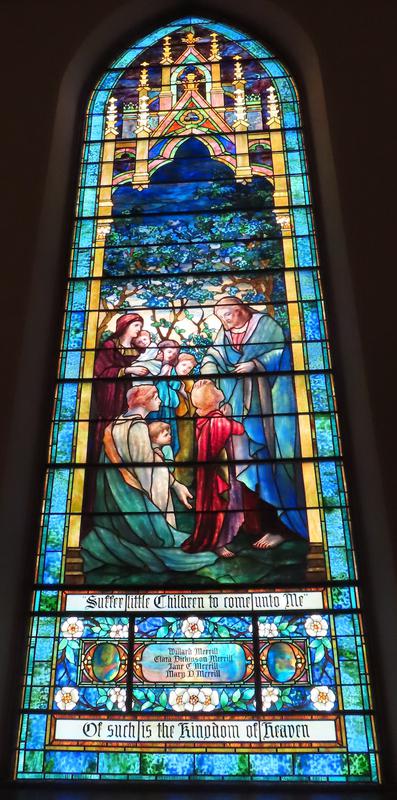 Merrill Memorial Window:  Christ Blessing Children