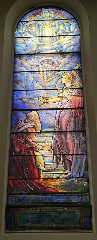 Hauxhaust Memorial Window:  St. John on the Isle of Patmos