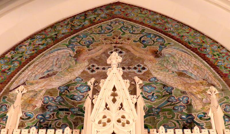 mosaic behind the altar