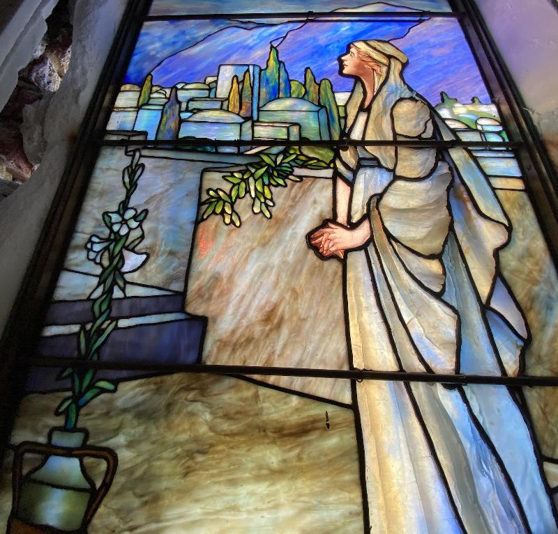 Smith Memorial Window:  hooded Old Testament woman