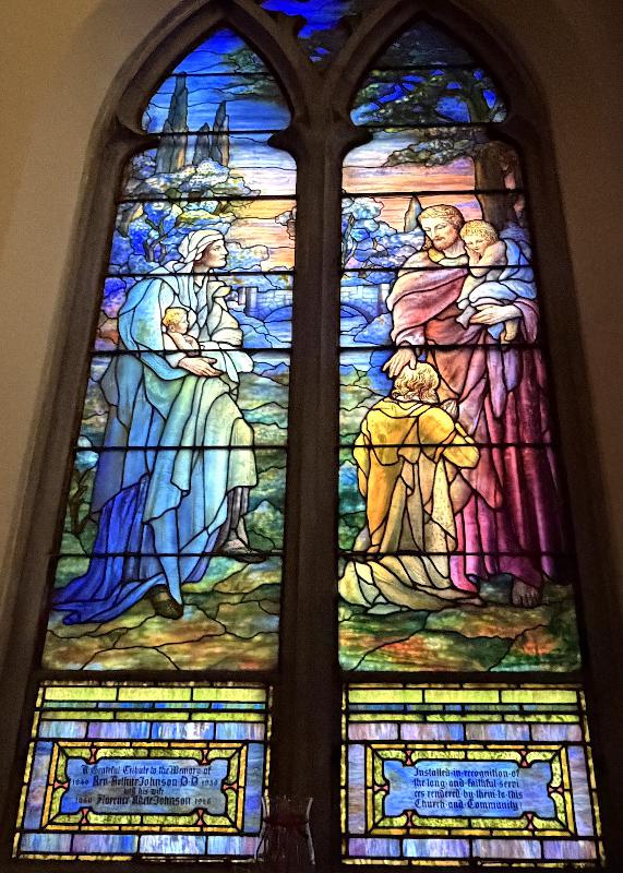 Johnson Memorial Window:  Christ Blessing Little Children