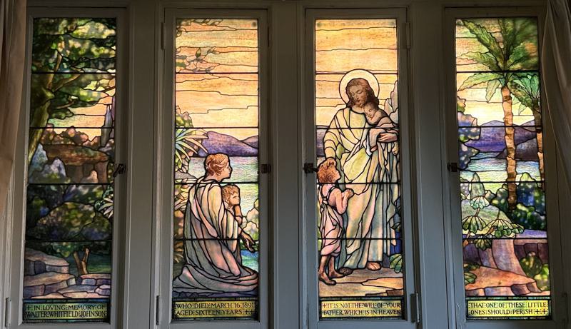 Johnson Memorial Window:  Christ Blessing Children