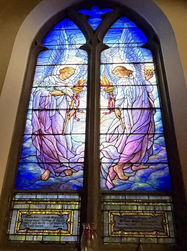 Johnson Memorial Window:  Goodness and Mercy Angels