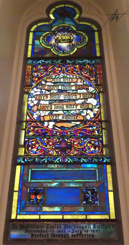 Smithers Memorial Window:  And in the morn those Angel faces smile
