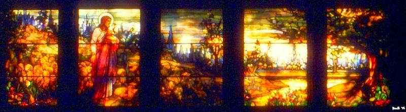 Potter Memorial Window:  Good Shepherd and Landscape