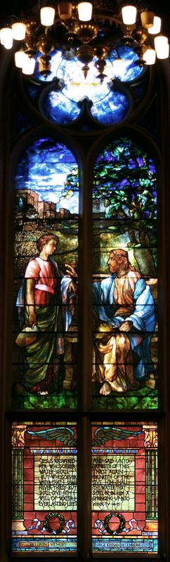 Kissam Memorial Window:  Christ and the Woman of Samaria