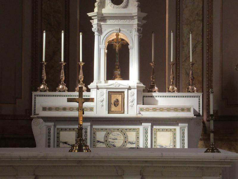 mosaics in three marble altars