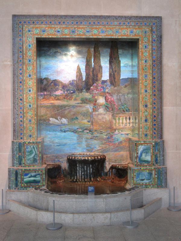 garden landscape and fountain