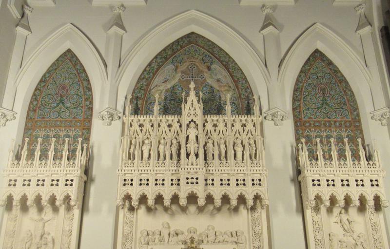 mosaic behind the altar