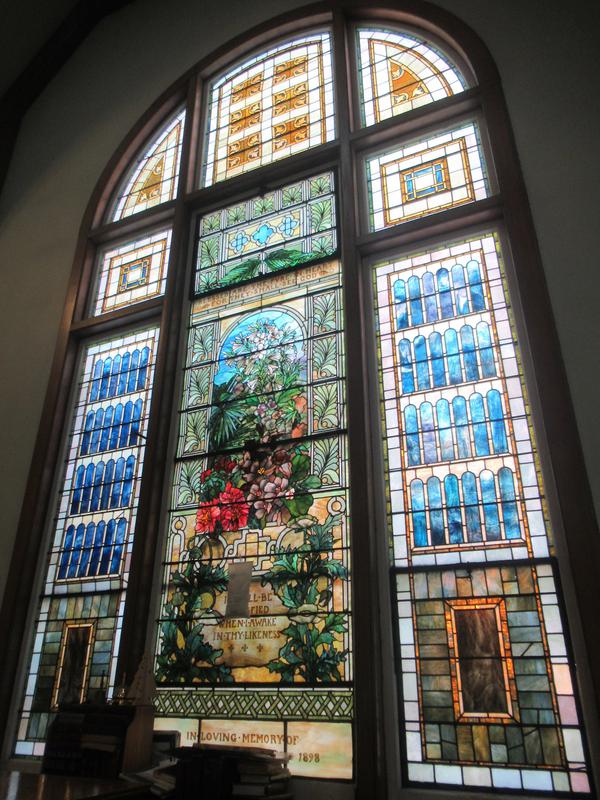 Baker Memorial Window:  floral