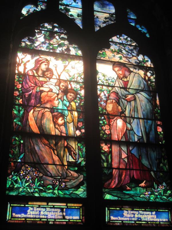 Schnackenberg Memorial Window:  Christ Blessing Children