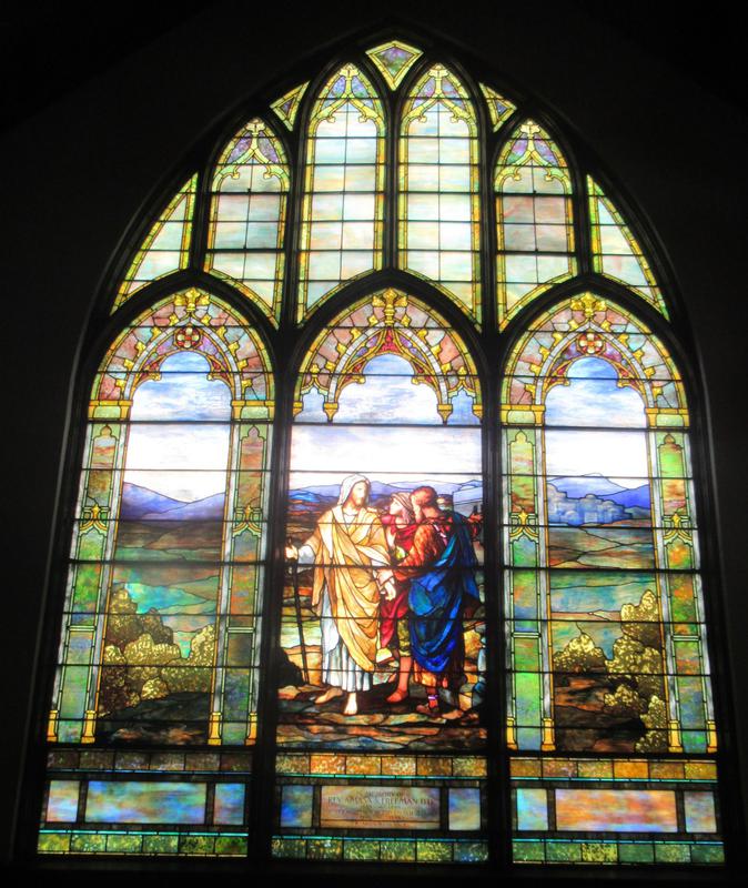 Freeman Memorial Window:  Road to Emmaus