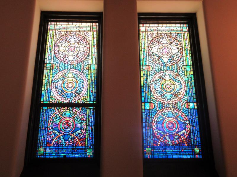 Women Founders Memorial Windows:  six jewel glass windows