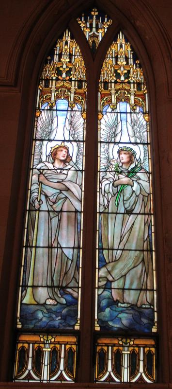 Jessop and Stevenson Memorial Window:  two angels
