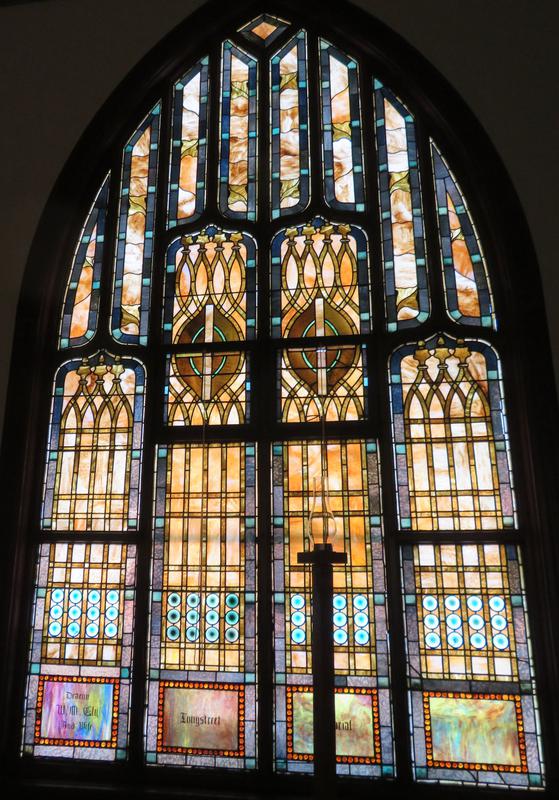 Ely and Longstreet Memorial Window:  ornamental window