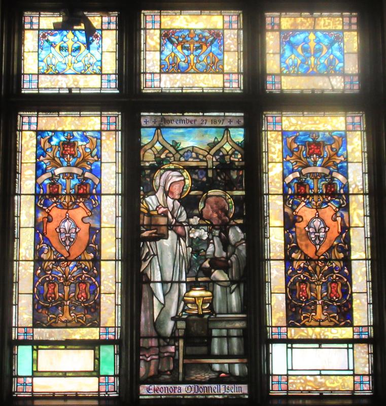 Iselin Memorial Window:  Education of Virgin