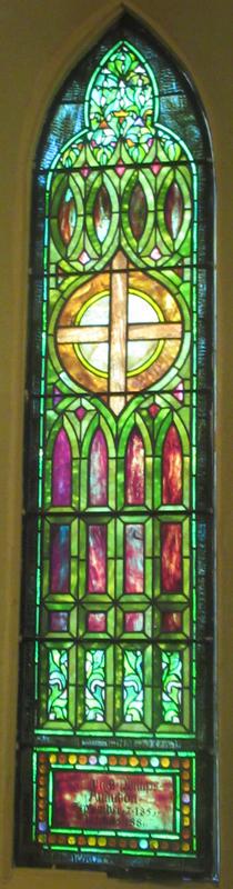 Audubon Memorial Window:  ornamental with cross