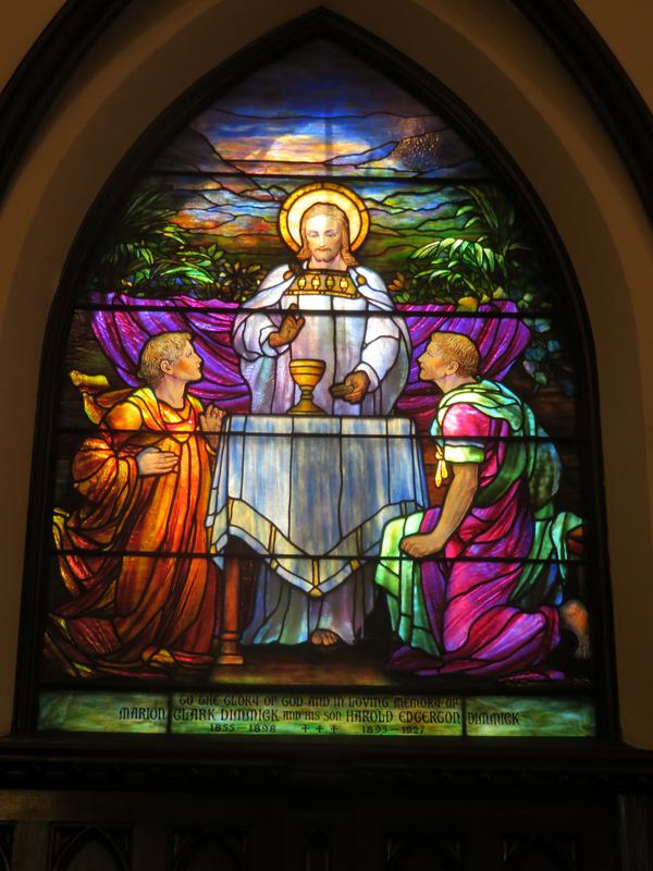 Dimmick Memorial Window:  The Road to Emmaus