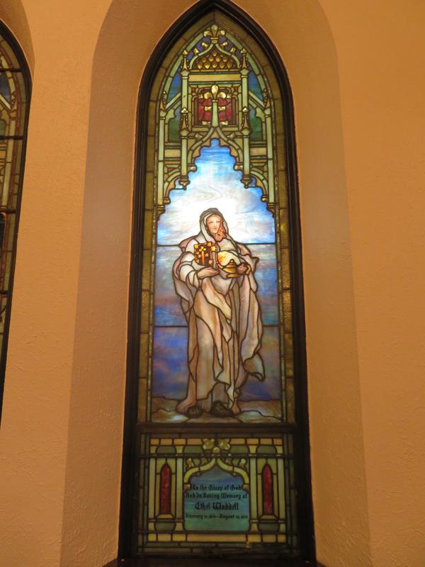 Waddell Memorial Window:  The Book and the Lamp