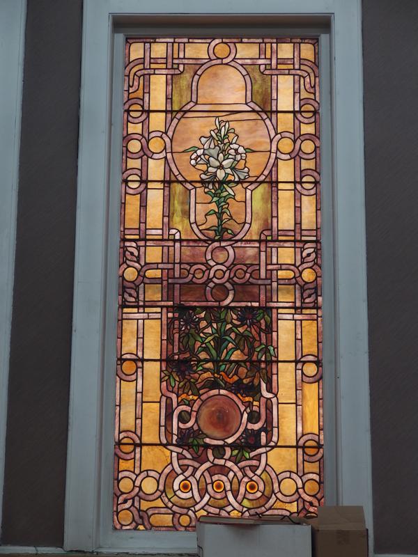 Byrd Memorial Window:  Easter Lilies
