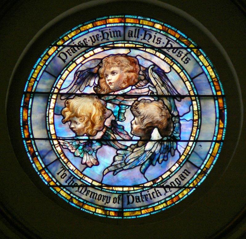 Hogan Memorial Window:  Angels singing the praises of the King