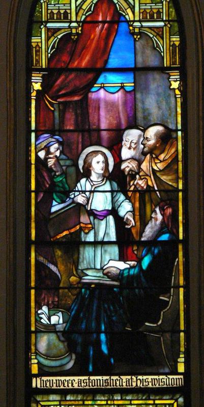 Green Memorial Window:  Jesus in the Midst of the Doctors