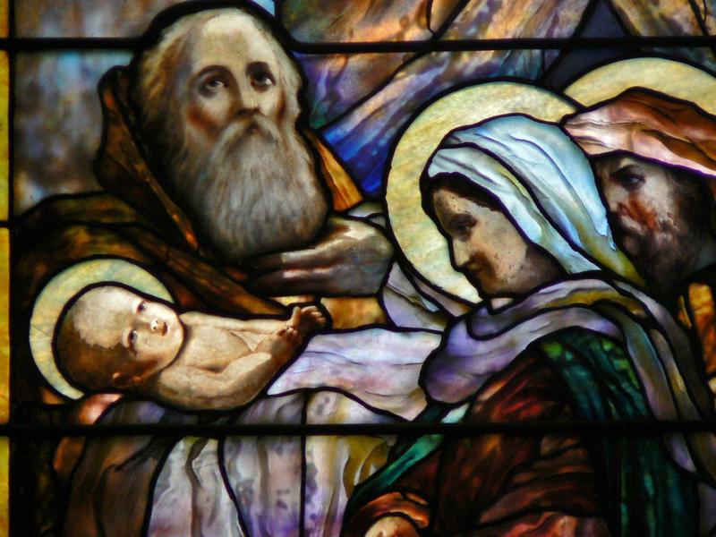 Hogan and Creagan Memorial Window:  The Presentation in the Temple