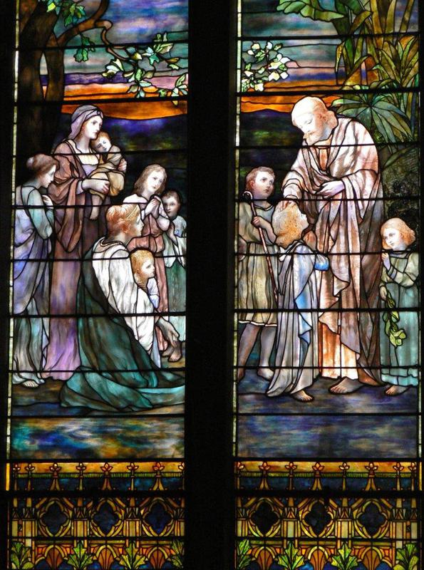 Guild of St. Elizabeth Commemorative Window:  Christ Blessing Children
