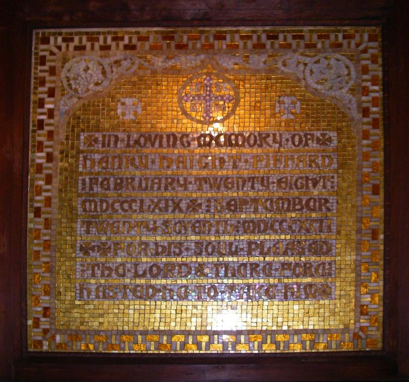 Piffard Memorial Tablet:  mosaic tablet
