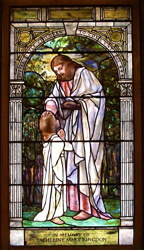 Kingdon Memorial Window:  Christ Blessing Little Children